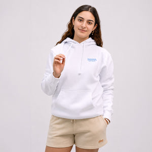 Bubble Puff Womens Pullover Hoodie - White
