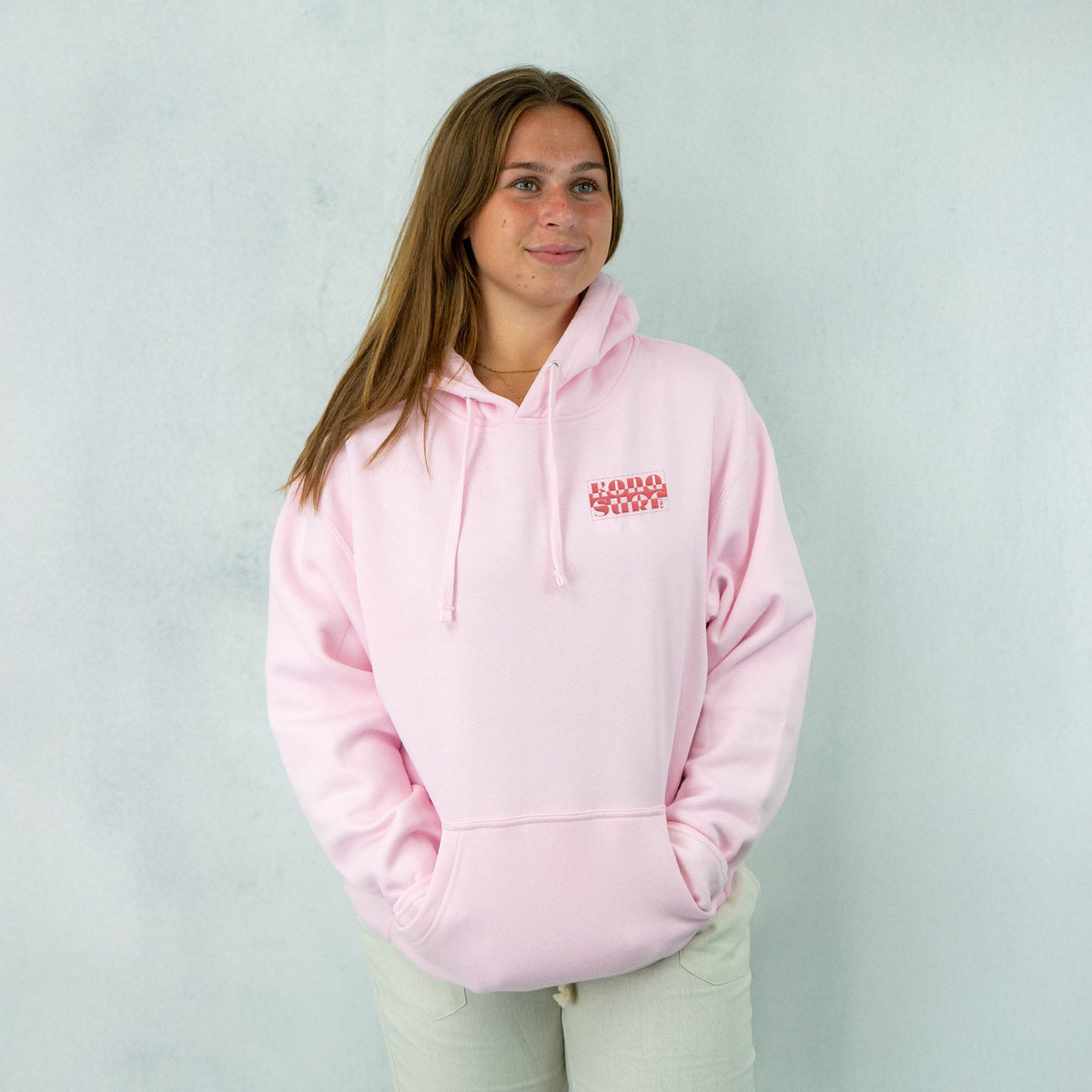 Coastal Club Puff Womens Pullover Hoodie - Light Pink