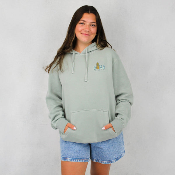 Livin Aloha 2 Womens Pullover Hoodie - Pigment Sage