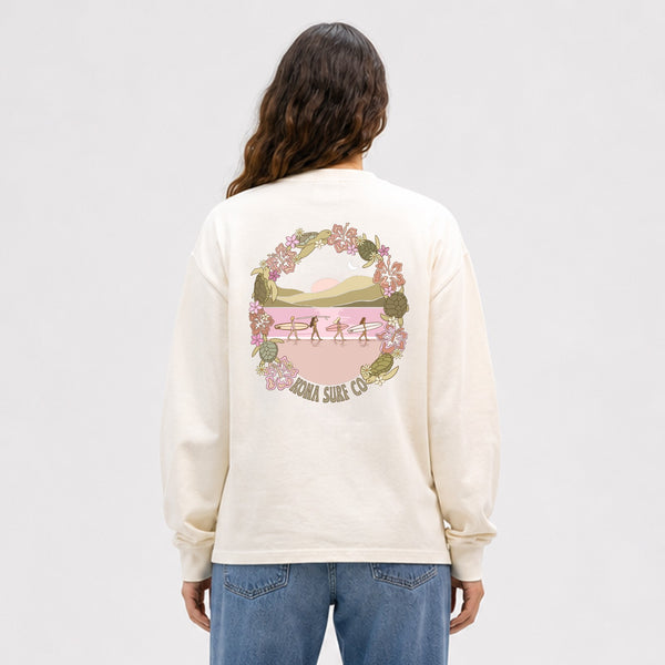Reef Walk Womens Long Sleeve Shirt - Vintage White