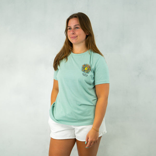 Original Sun Womens T-Shirt - Dusty Blue Triblend/Summer