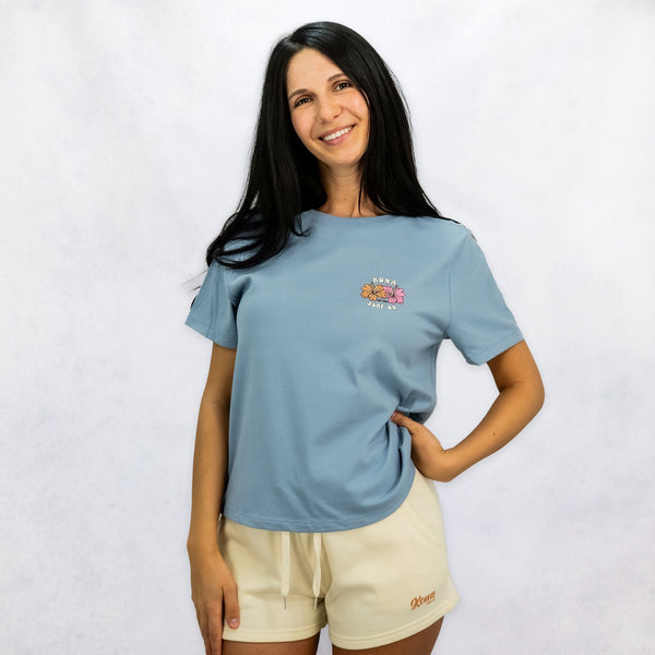 Summer Sunrise Womens Midlength T-Shirt - Vintage Denim