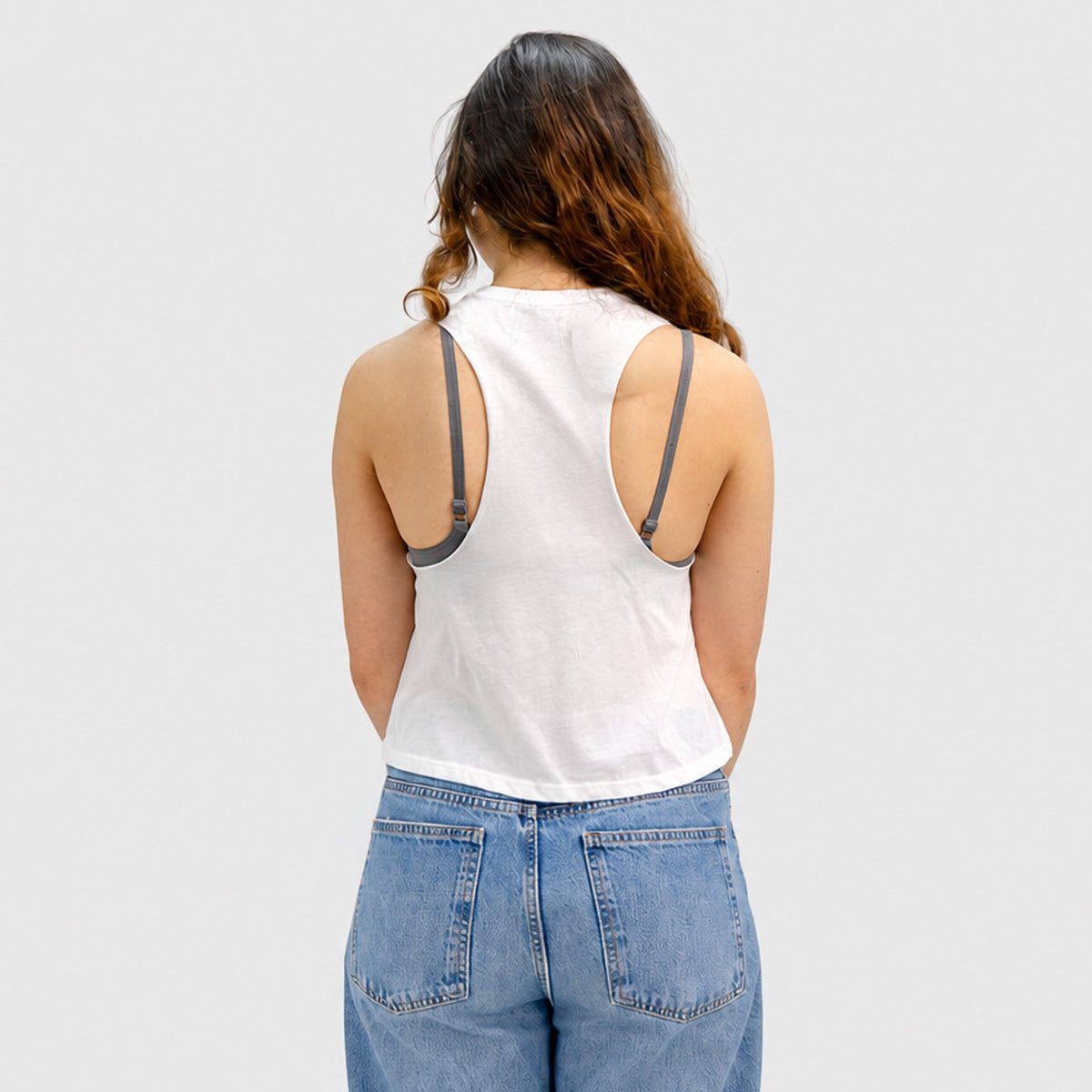 Sun Badge Womens Tank Top - White