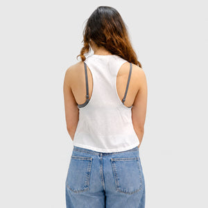 Sun Badge Womens Tank Top - White