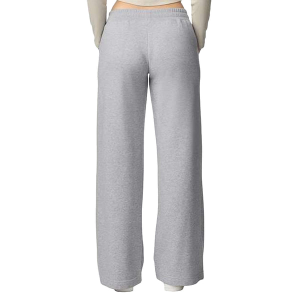 Script Wide Leg Womens Sweatpants - Heather Grey