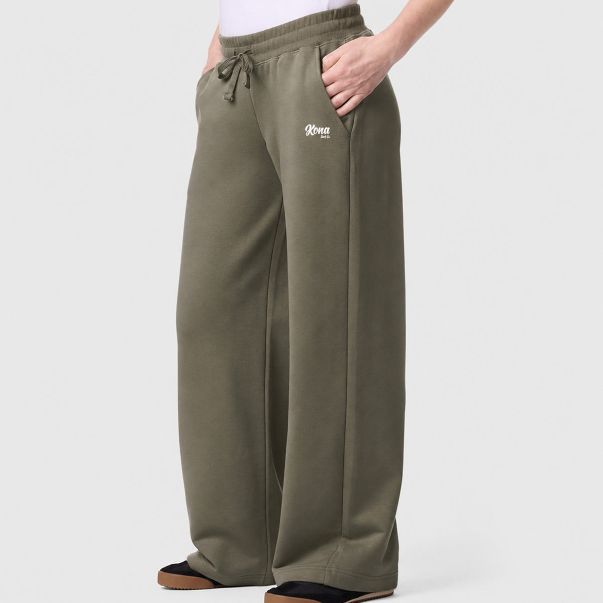 Script Wide Leg Womens Sweatpants
