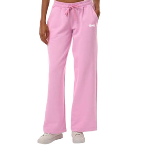 Script Wide Leg Womens Sweatpants - Powder Pink