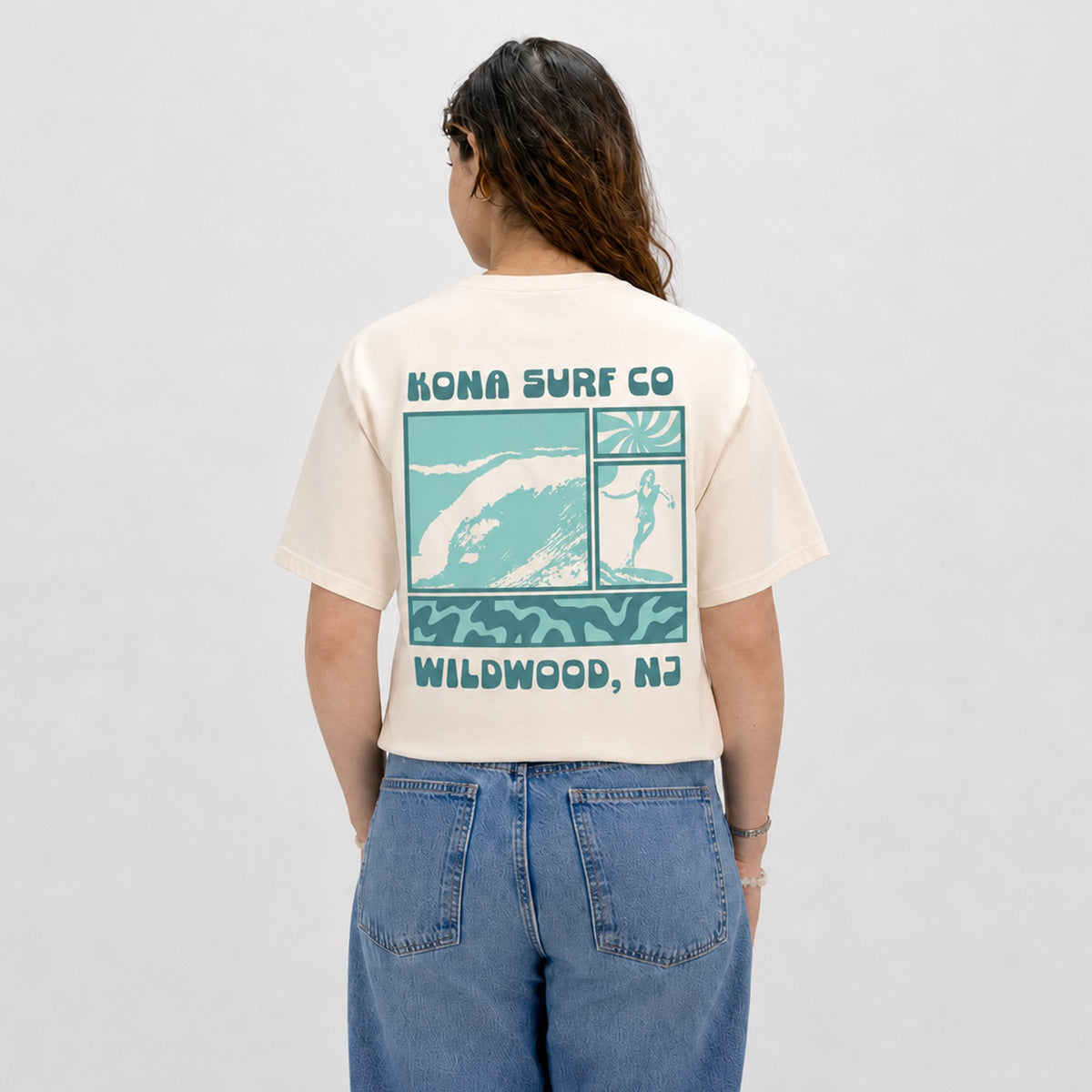 Panels of Summer Womens T-Shirt - Parchment