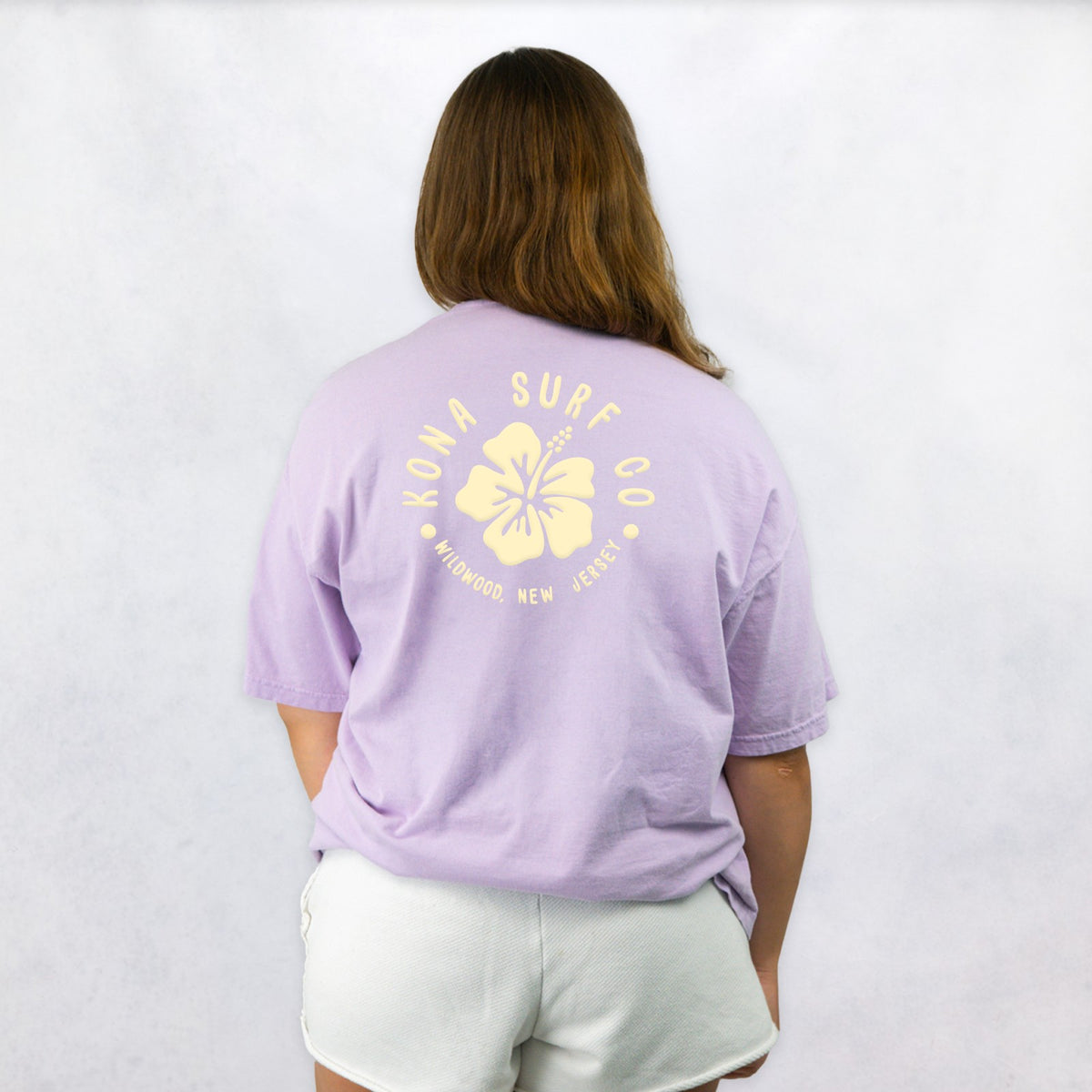 Hibiscus Puff Womens T-Shirt - Future Lavender