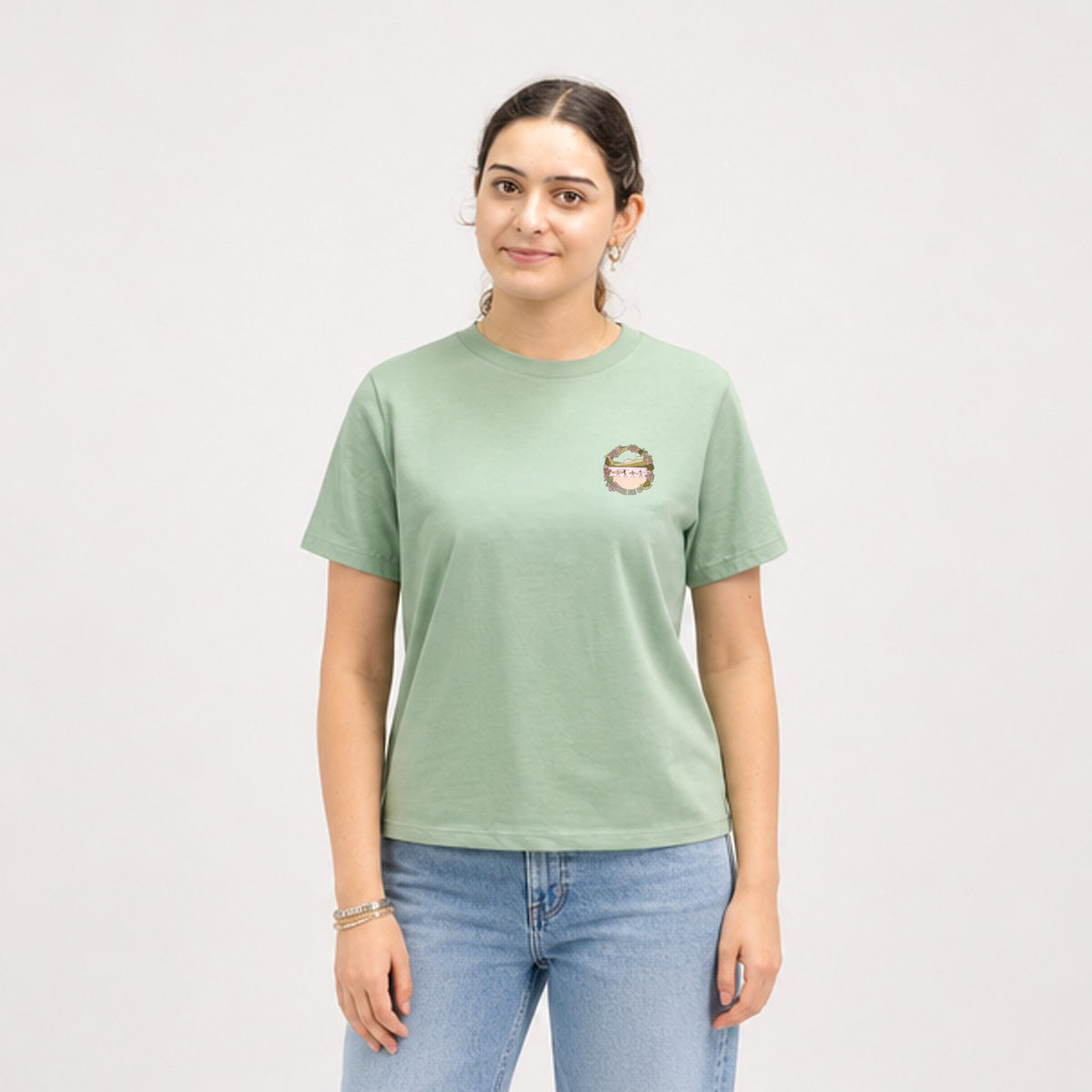 Reef Walk Womens Midlength T-Shirt - Sage