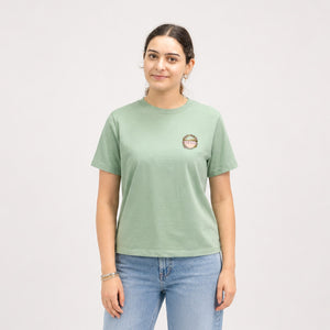 Reef Walk Womens Midlength T-Shirt - Sage