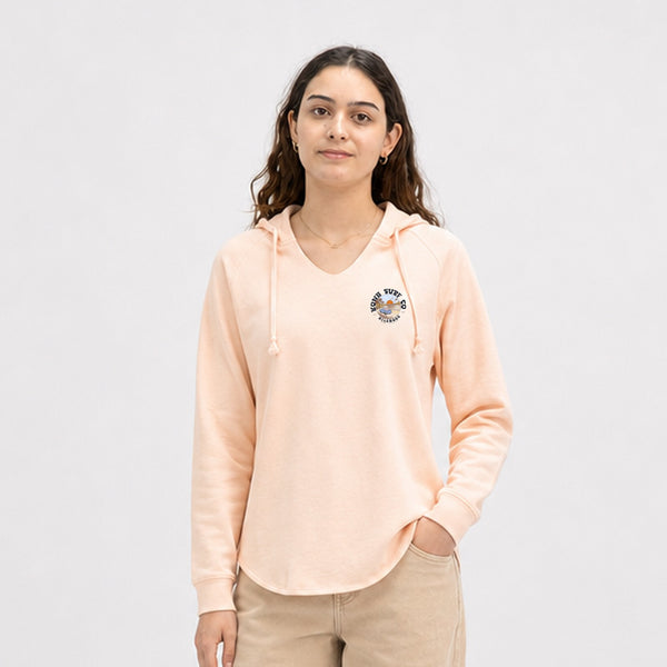 Road to the Beach Womens Pullover Hoodie - Blush