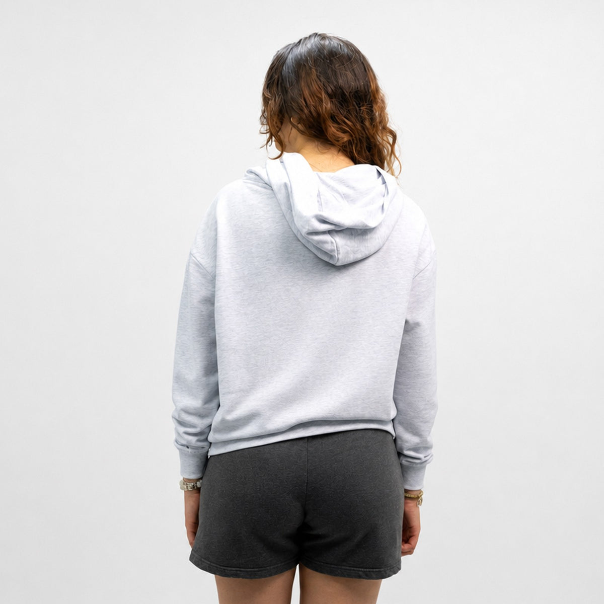 Classic Script Womens Pullover Hoodie - Ash Heather