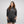 Classic Script Womens Pullover Hoodie - Pigment Black