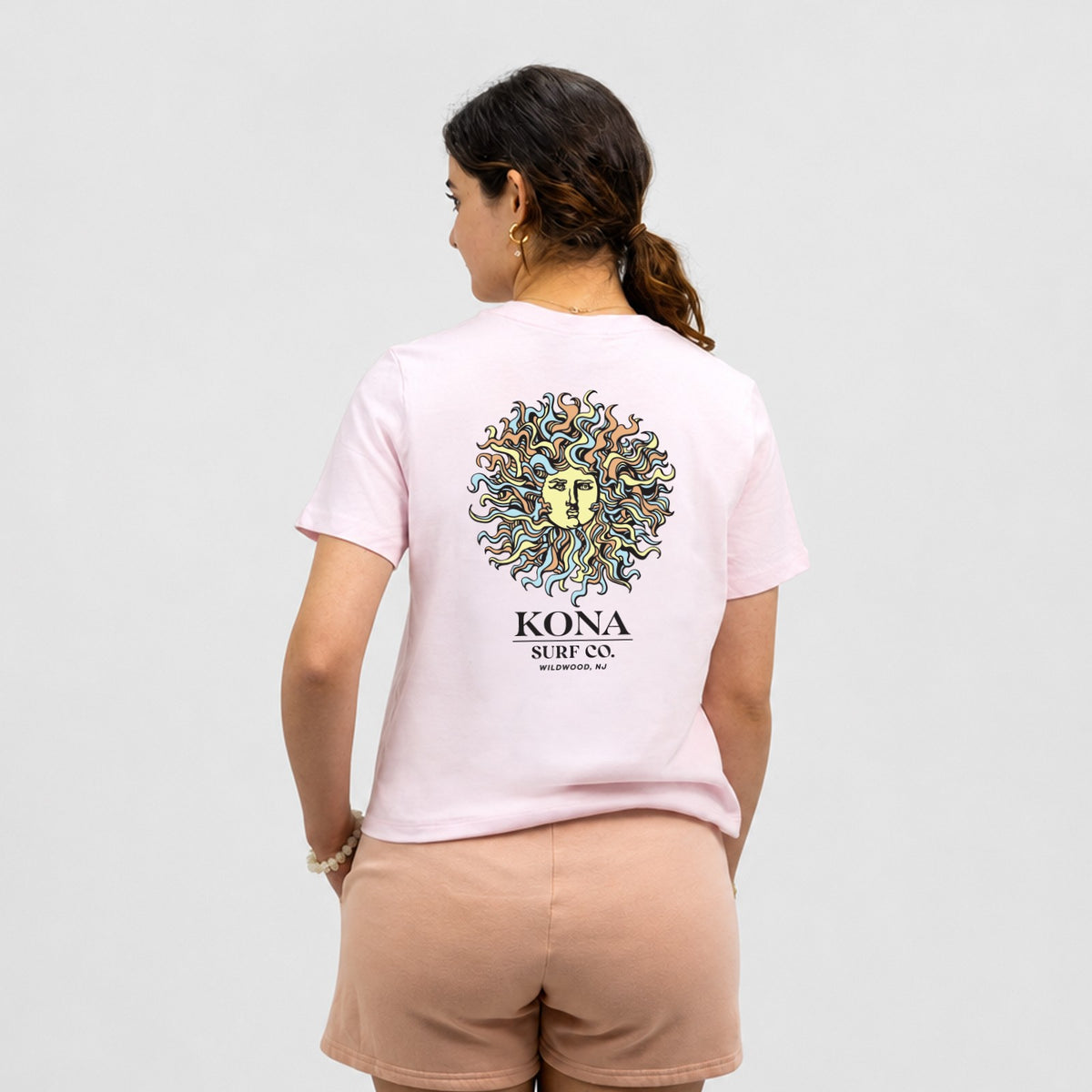 Original Sun Womens Midlength T-Shirt - Soft Pink/Summer