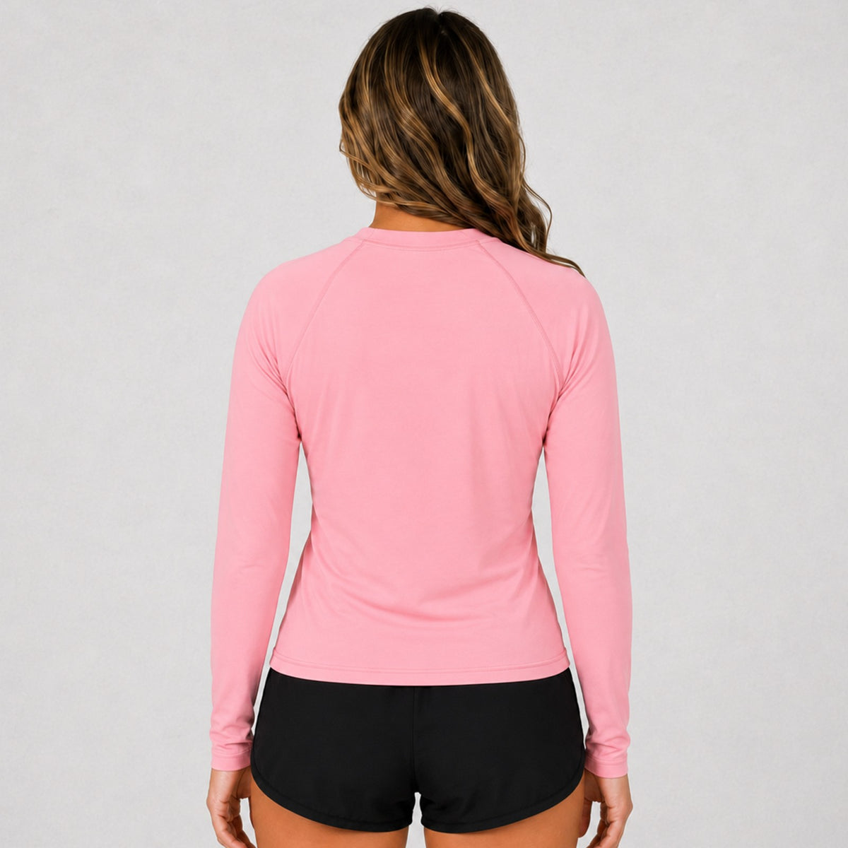Script Stetch UV L/S Womens Rashguard - Pink