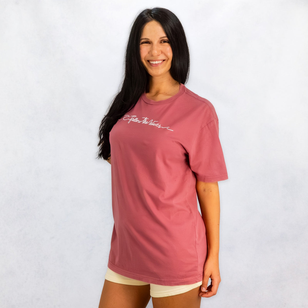 Follow the Waves Womens T-Shirt - Washed Mauve