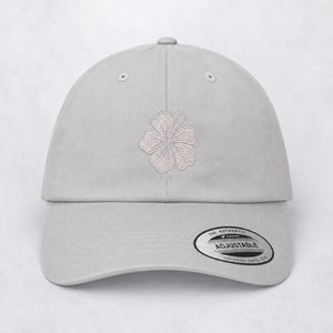 Hibiscus Womens Hat - Light Grey