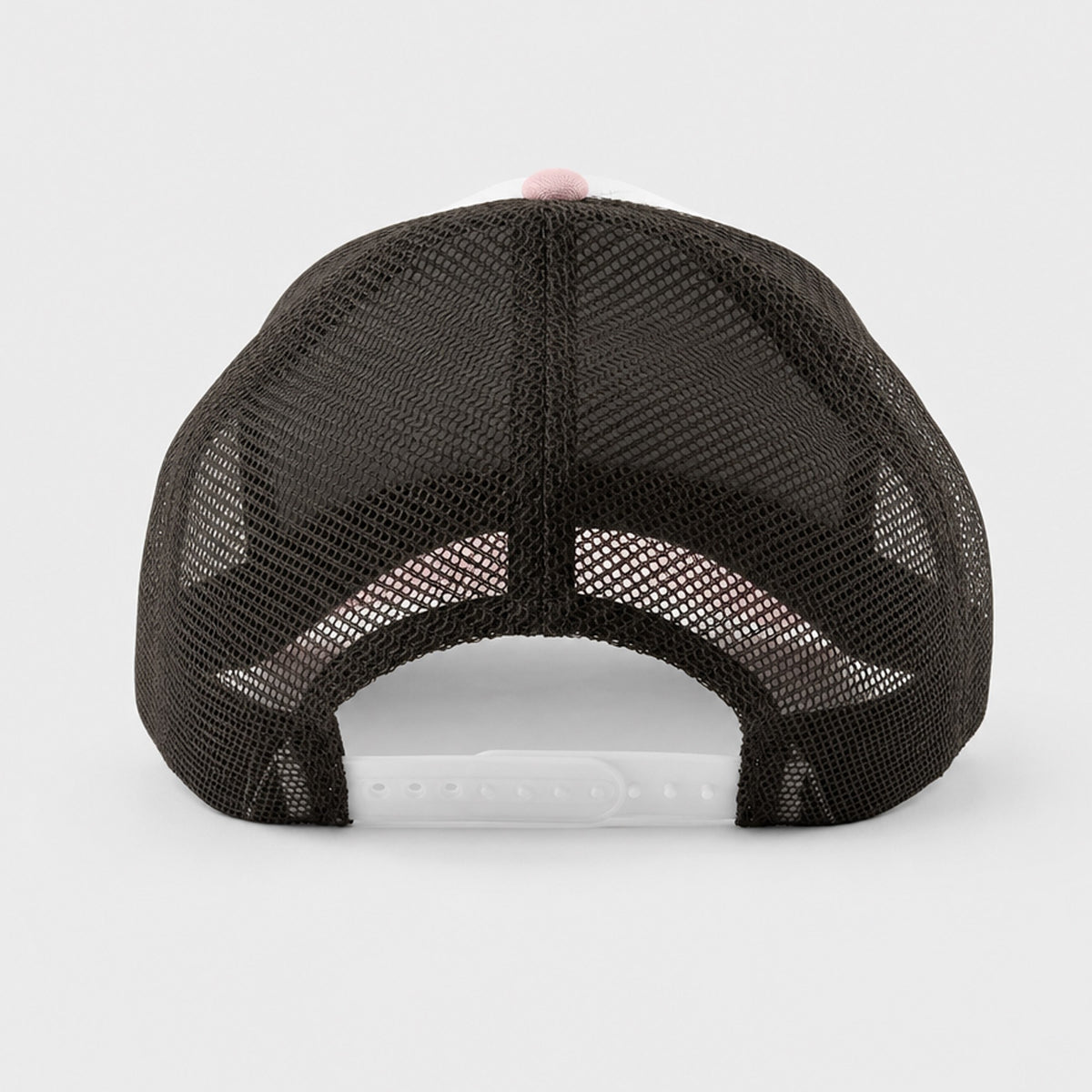 Summer Sunrise Womens Trucker Hat - White/Brown/Blossom