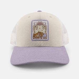 Moon Daisy Womens Trucker Hat - Cream/Lilac/White