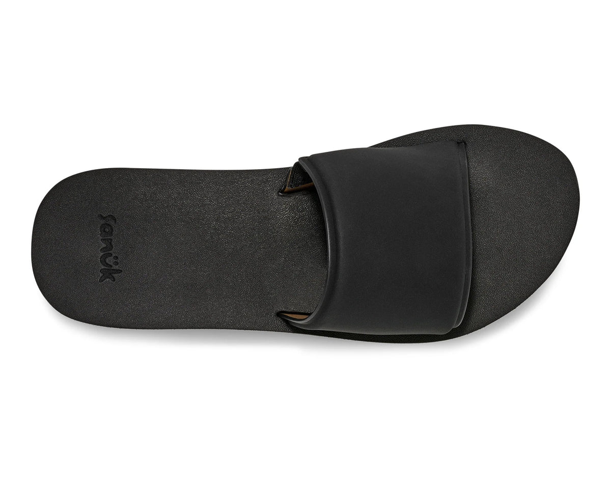Sanuk W Highland Slide Womens Sandals - Black