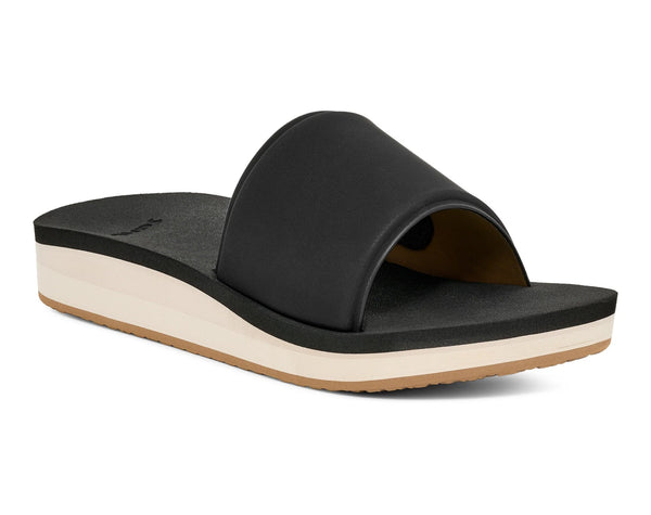 Sanuk W Highland Slide Womens Sandals - Black