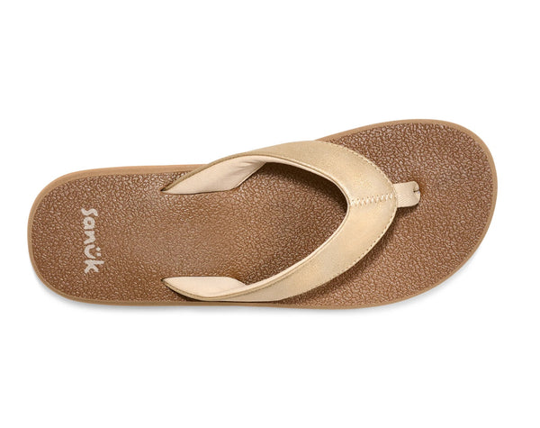 Sanuk Yoga Mat II Metallic Womens Sandals - Champagne