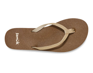 Sanuk Yoga Joy II Shimmer Womens Sandals - Champagne