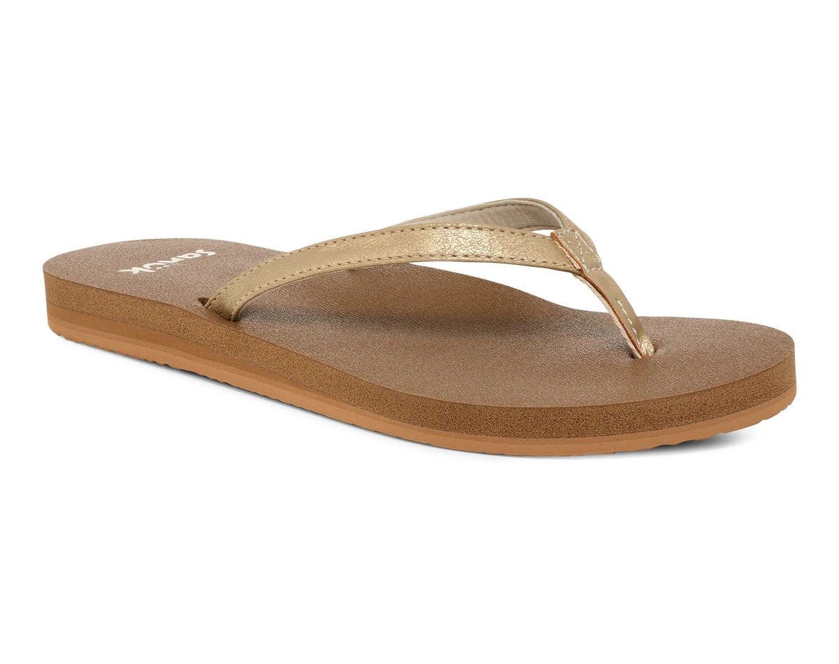Sanuk Yoga Joy II Shimmer Womens Sandals - Champagne