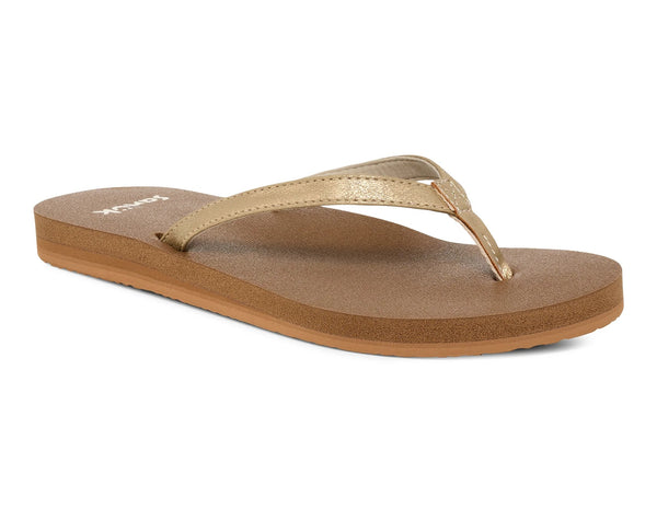 Sanuk Yoga Joy II Shimmer Womens Sandals - Champagne