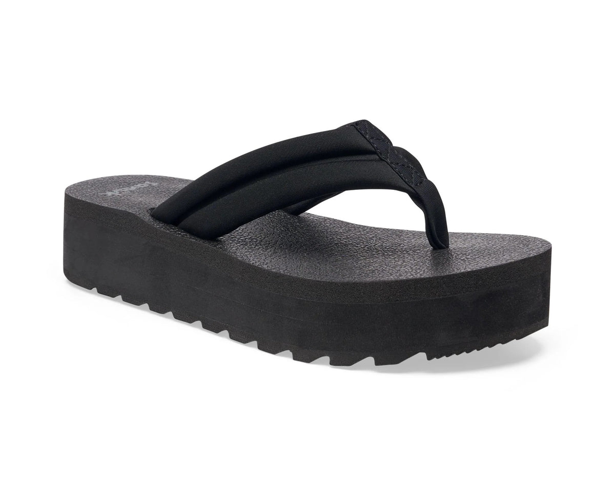 Sanuk Yoga Puff-N-Stuff Womens Sandals - Black