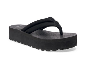 Sanuk Yoga Puff-N-Stuff Womens Sandals - Black