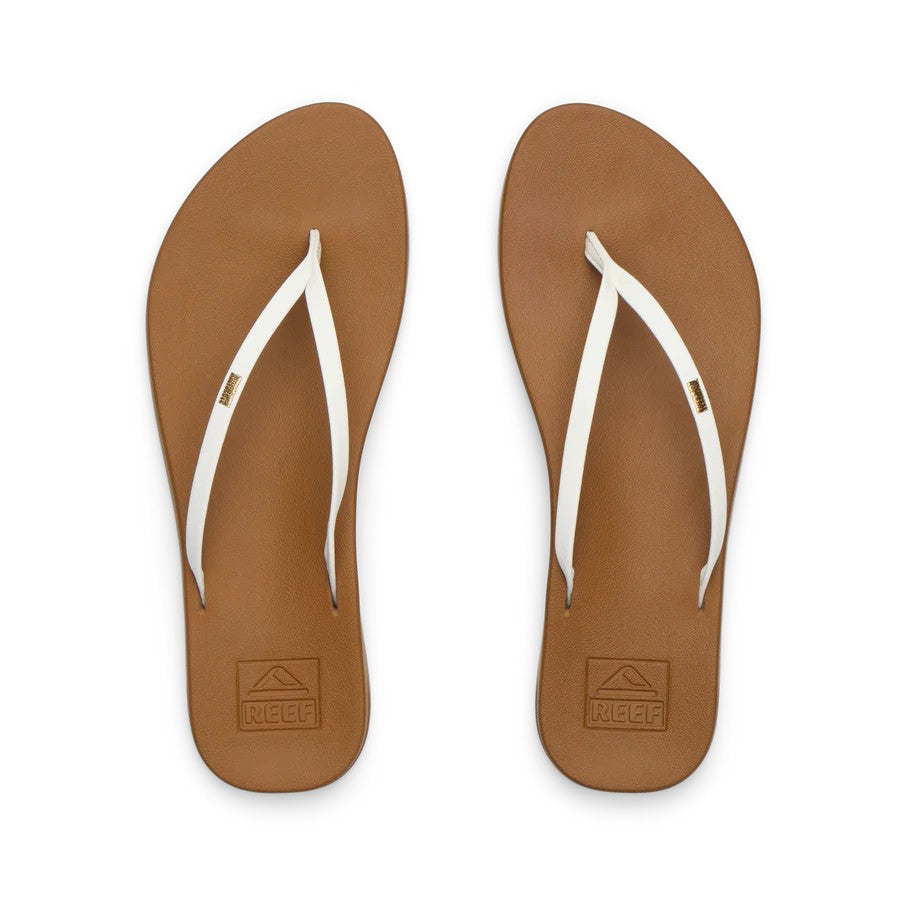 Reef Cushion Bounce Slim Le Womens Sandals - White/Tan