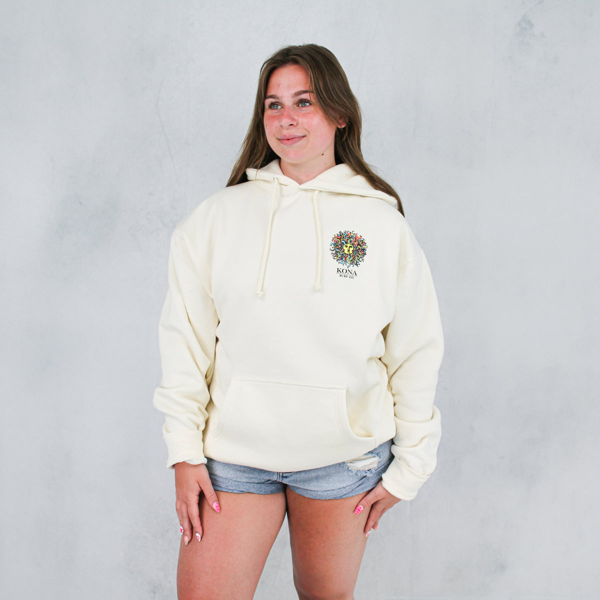 Original Sun Womens Pullover Hoodie - Bone/Summer