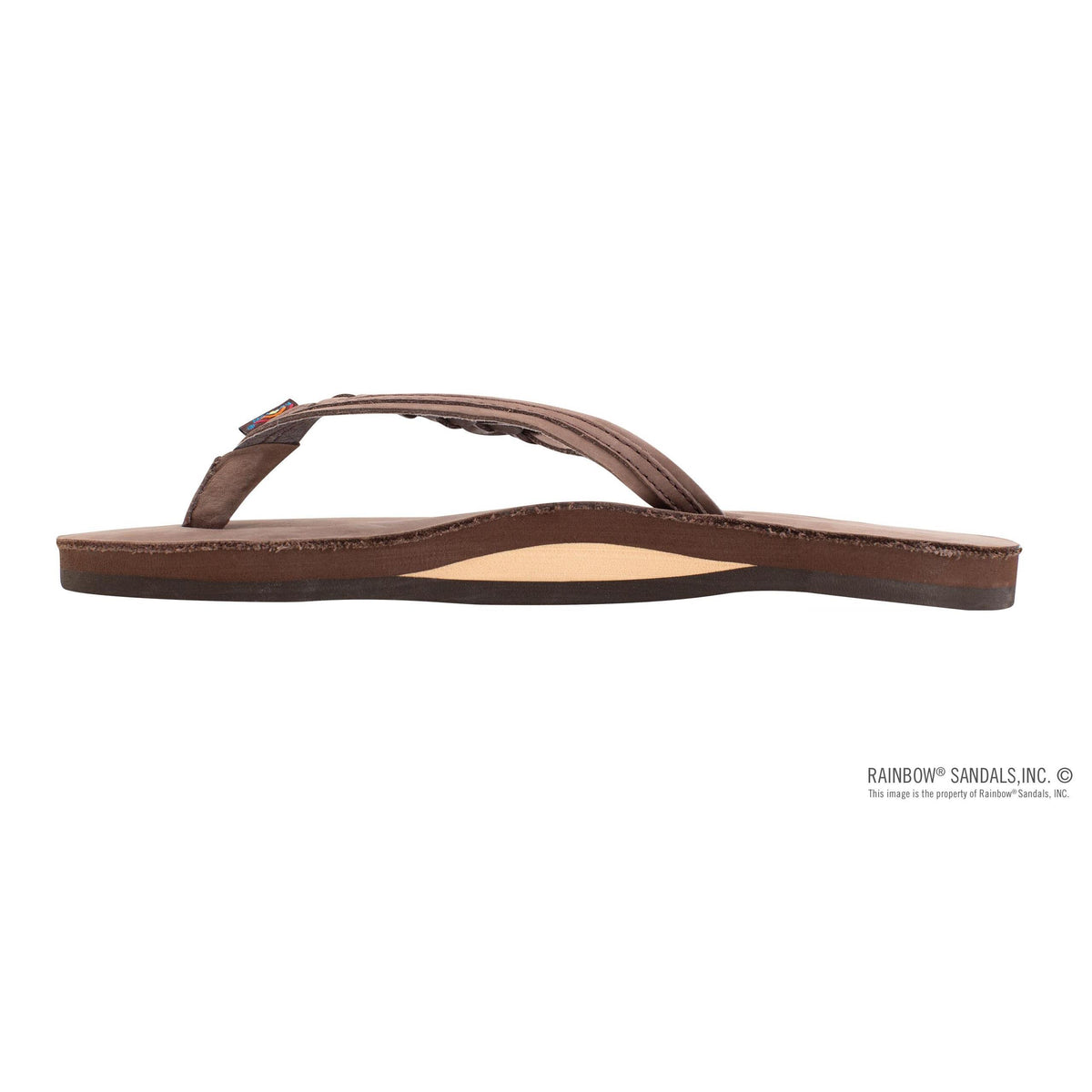 Rainbow Flirty Braidy Single Layer Womens Sandals - Espresso