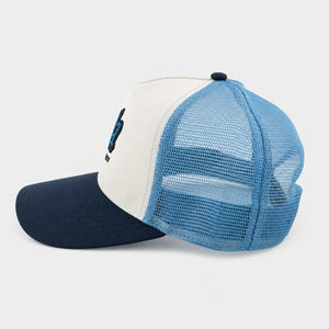 The Trace Boys Trucker Hat - White/Carolina/Navy