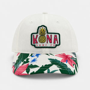 Livin Aloha 2 Toddler Girls Snapback Hat - White/Aloha