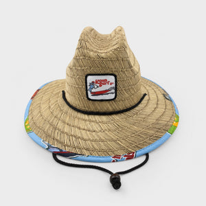 Traveler UPF 50+ Lifeguard Kids Straw Hat - Natural/For the Phils