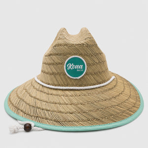 Traveler UPF 50+ Lifeguard Kids Straw Hat - Natural/Script