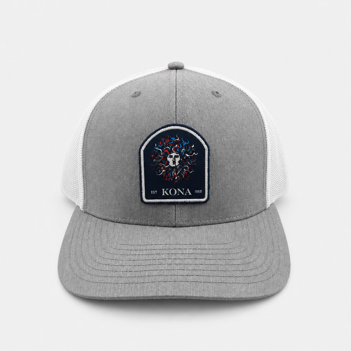 Original Sun Arch Boys Trucker Hat - H.Grey/White/Rwb