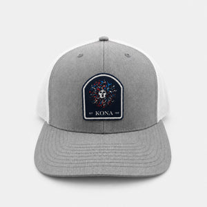 Original Sun Arch Boys Trucker Hat - H.Grey/White/Rwb