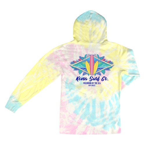 Tunnels Girls Pullover Hoodie in Sunset Swirl