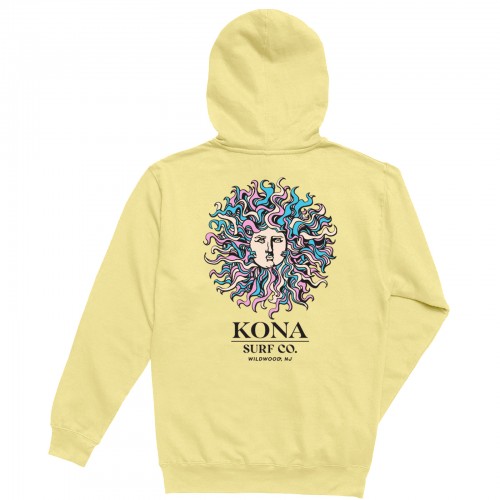 Original Sun Girls Pullover Hoodie in Pigment Yellow/Cotton Candy