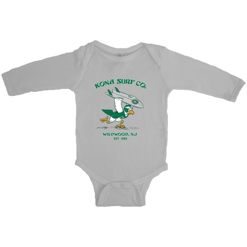 For the Birds Infant Boys Long Sleeve Onesie in Heather