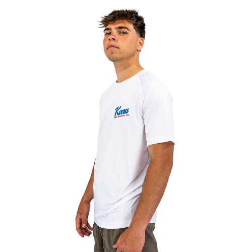 Oil Can Mens UV Sun Protection T-Shirt in White