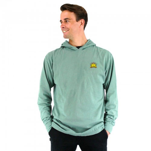 Old School Swell Mens Light Hoodie in Cypress Green