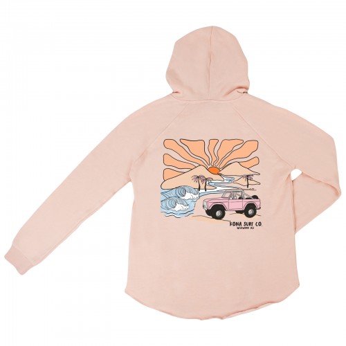 Mountain Swell Womens Pullover Hoodie in Blush