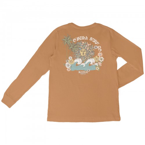 ONeill x Kona Collab Womens Long Sleeve Shirt in Caramel