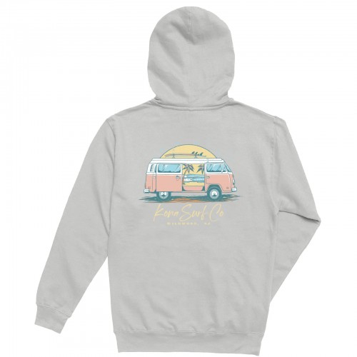 Ocean Breeze Womens Pullover Hoodie in Smoke