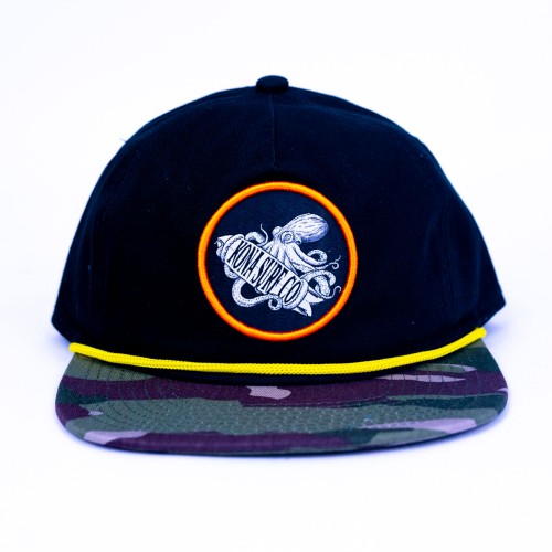 Octopus Boys Snapback Hat in Black/Army